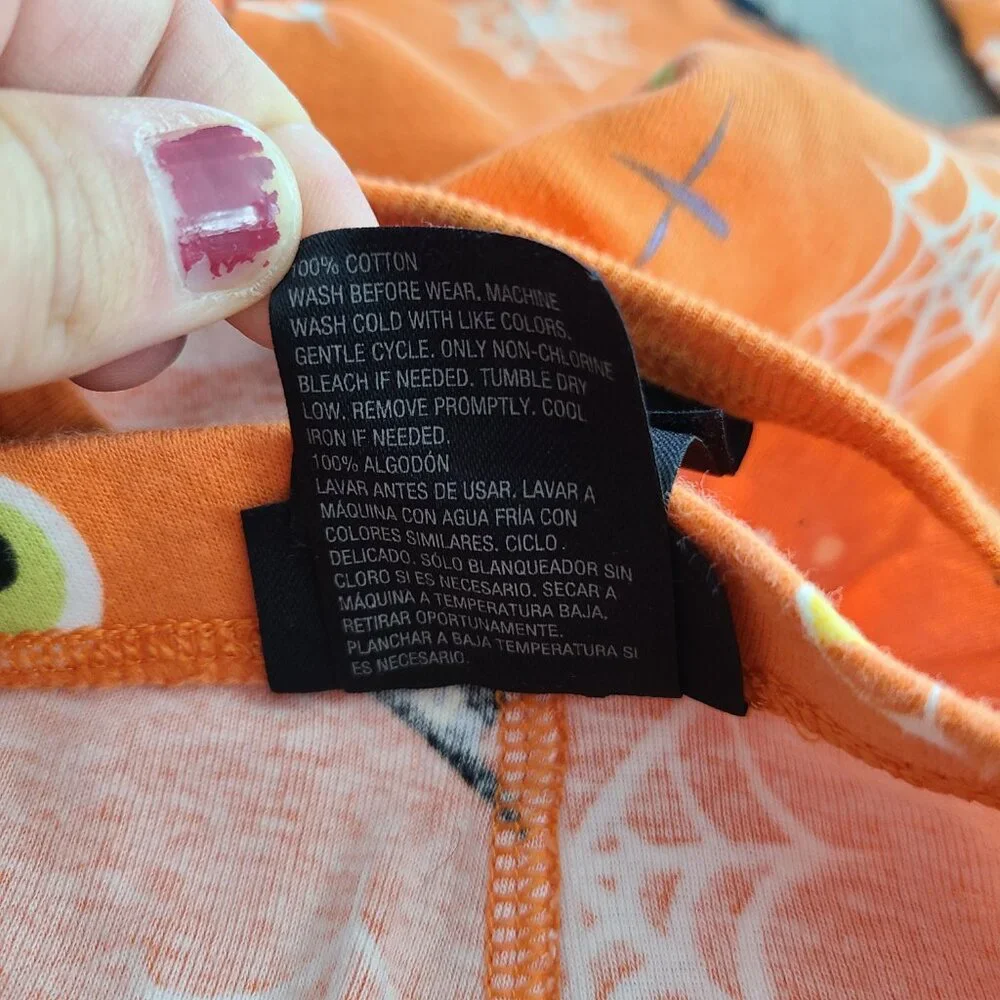 Hyde and EEK! Boutique Kids Halloween Pajama Set – Size 4 – Orange Spooky Print